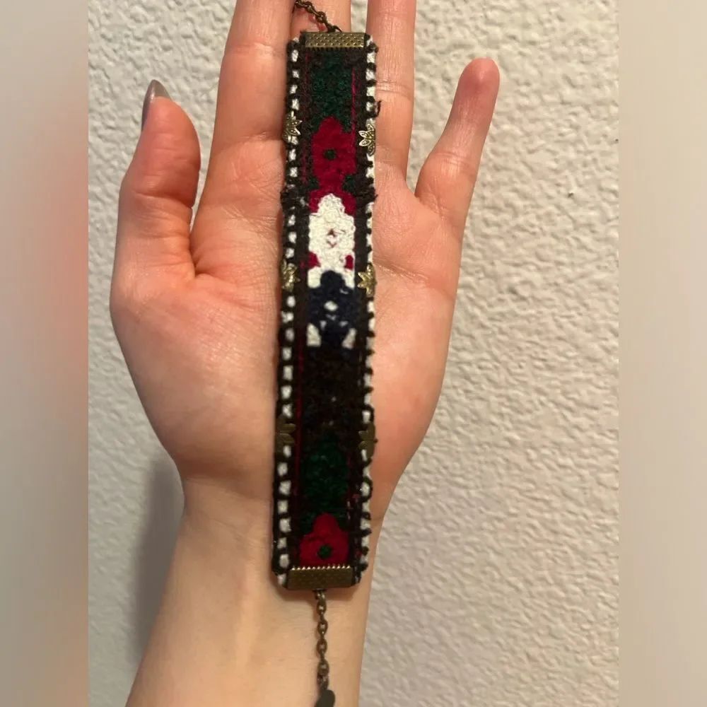 Floral Patterned Woven Bracelet